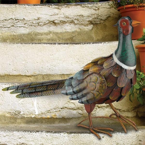 Metal Birds |  Metal Pheasant Bird Standing Garden Metal Birds