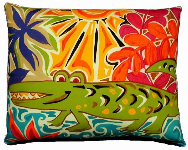 Outdoor Pillows |  Alligator Outdoor Pillow Garden Outdoor Pillows