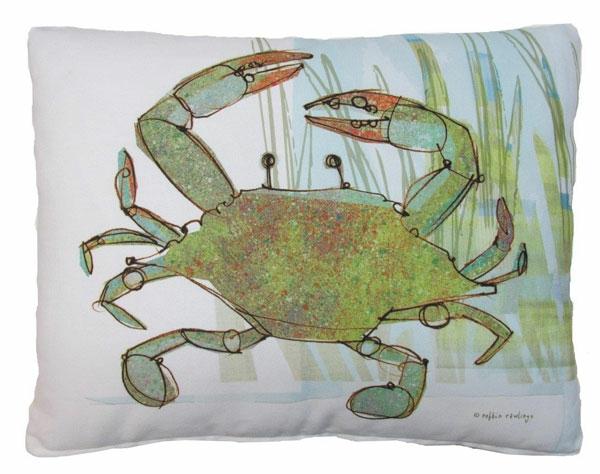 Outdoor Pillows |  Crab In Marsh Outdoor Pillow Garden Outdoor Pillows