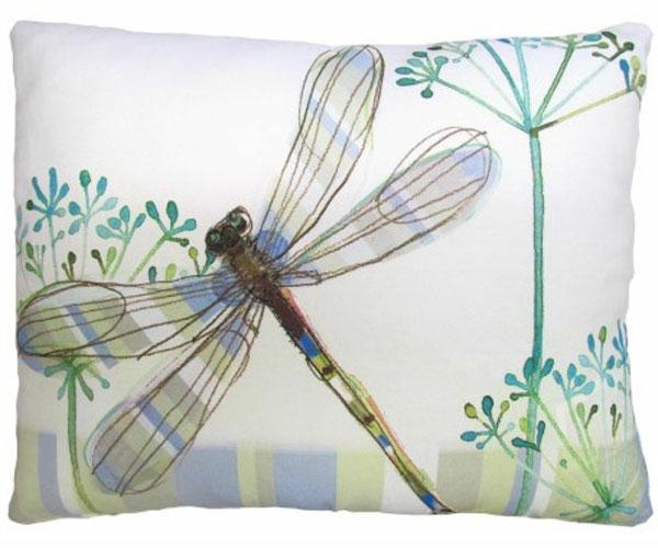 Outdoor Pillows |  Dragonfly Wisp Outdoor Pillow Garden Outdoor Pillows