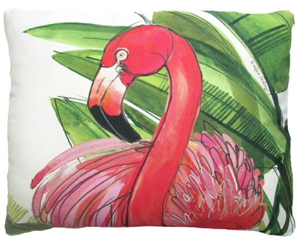 Outdoor Pillows |  Flamingo Pink Outdoor Pillow Garden Outdoor Pillows