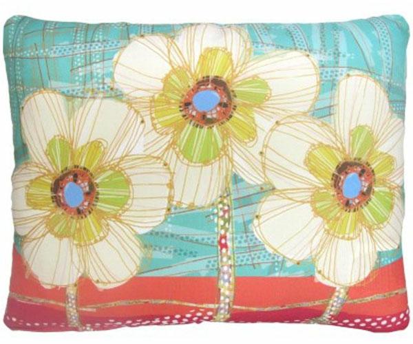 Outdoor Pillows |  Flower Trio Outdoor Pillow Garden Outdoor Pillows