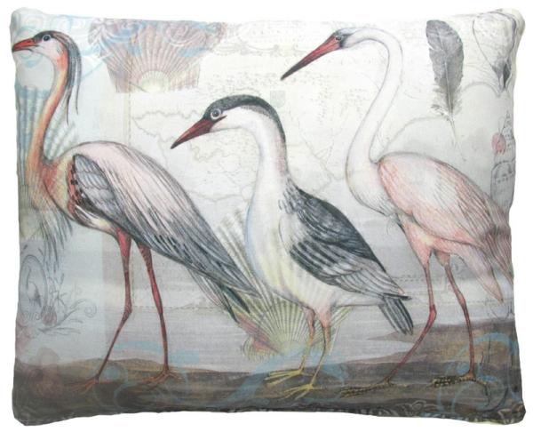 Outdoor Pillows |  Herons Marching 3 Outdoor Pillow Garden Outdoor Pillows