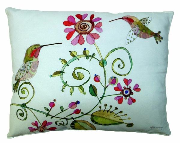 Outdoor Pillows |  Hummingbird Love Outdoor Pillow Garden Outdoor Pillows