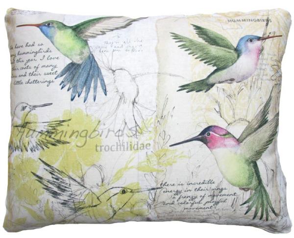 Outdoor Pillows |  Hummingbird Study Outdoor Pillow Garden Outdoor Pillows