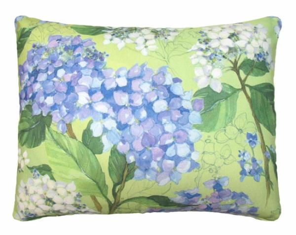 Outdoor Pillows |  Hydrangea Bunches Outdoor Pillow Garden Outdoor Pillows