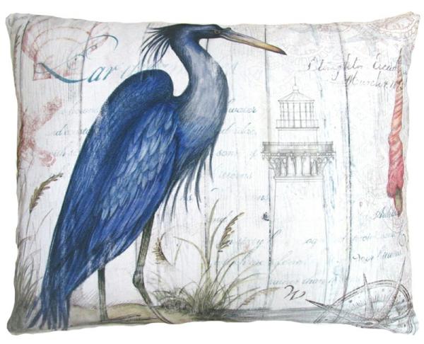 Outdoor Pillows |  Majestic Heron Outdoor Pillow Garden Outdoor Pillows