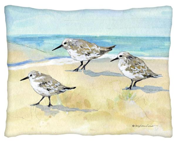 Outdoor Pillows |  Sandpipers On Beach Outdoor Pillow Garden Outdoor Pillows