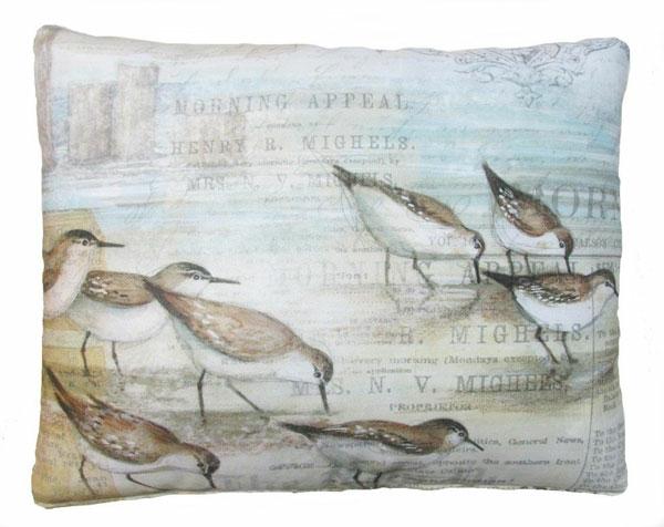 Outdoor Pillows |  Sandpipers Outdoor Pillow Garden Outdoor Pillows