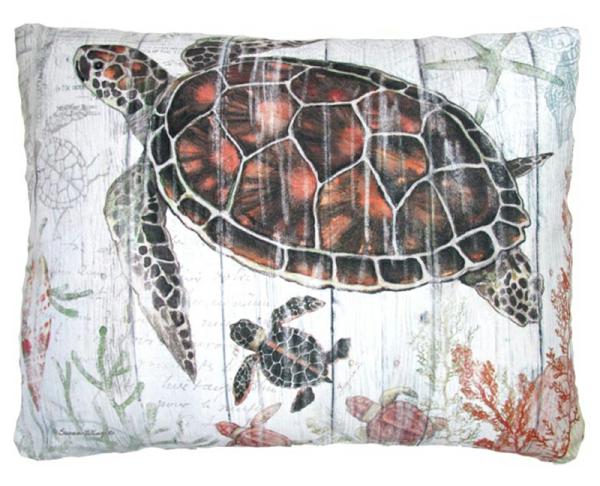 Outdoor Pillows |  Turtle With Baby Outdoor Pillow Garden Outdoor Pillows