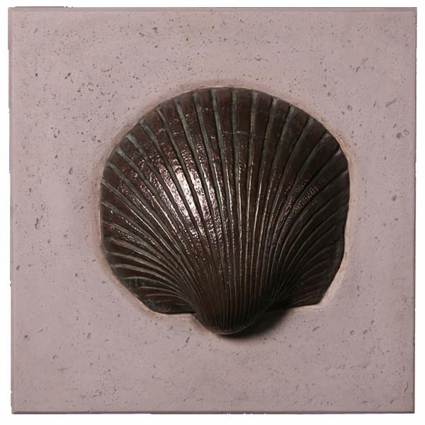 Outdoor Wall Art |  20" Clam Shell Bronze Finish Wall Plaque Garden Outdoor Wall Art