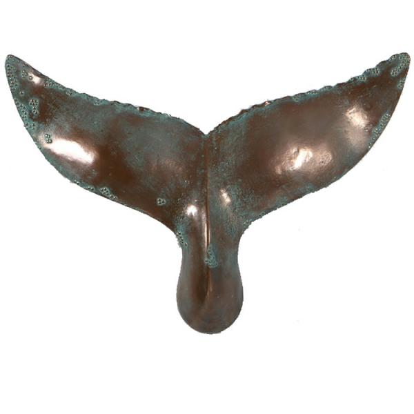 Outdoor Wall Art |  21" Whale Tail Wall Decor – Bronze Finish Garden Outdoor Wall Art