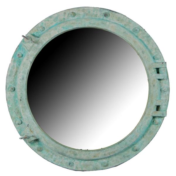 Outdoor Wall Art |  36" Porthole Mirror – Shipwreck Finish Garden Outdoor Wall Art