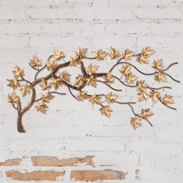 Outdoor Wall Art |  Blowing Leaves Wall Decor Garden Outdoor Wall Art