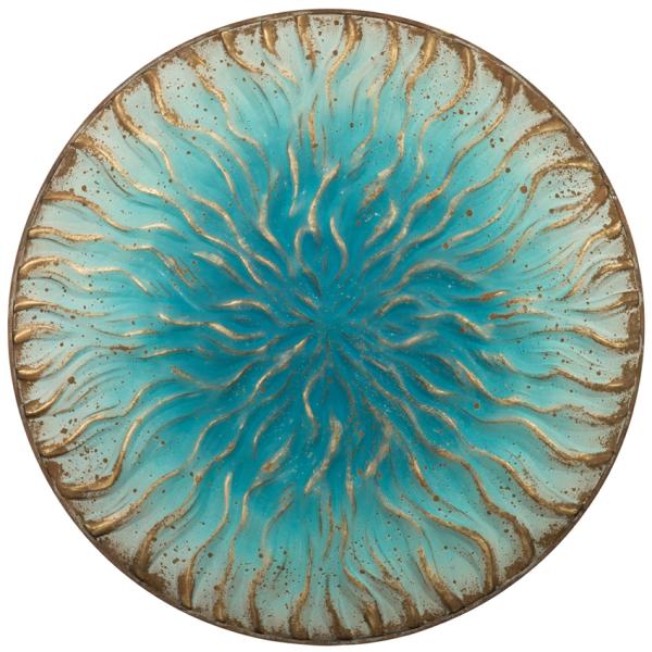 Outdoor Wall Art |  Blue Wave Wall Decor Garden Outdoor Wall Art