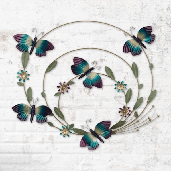 Outdoor Wall Art |  Butterflies Circling Wall Decor Garden Outdoor Wall Art