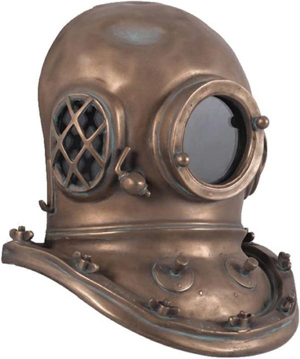 Outdoor Wall Art |  Diving Helmet Wall Decor – Bronze Finish Garden Outdoor Wall Art