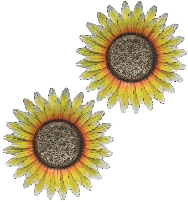 Outdoor Wall Art |  Farm Sunflowers Wall Decor (Set Of 2) Garden Outdoor Wall Art