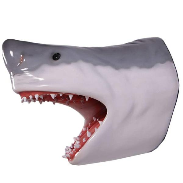 Outdoor Wall Art |  Giant Great White Shark Head Wall Mount Garden Outdoor Wall Art