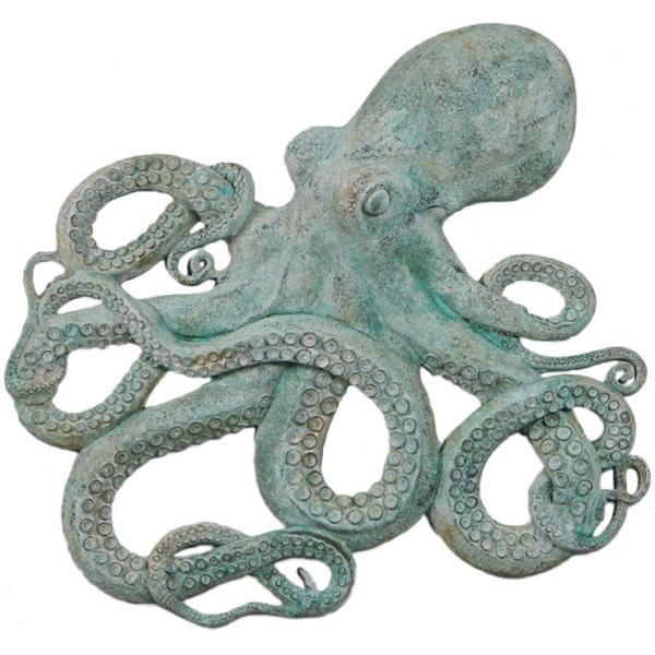 Outdoor Wall Art |  Octopus Wall Decor – Shipwreck Finish Garden Outdoor Wall Art