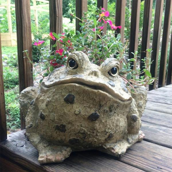 Planters & Stands |  Large Toad Planter – Natural Brown Garden Planters & Stands