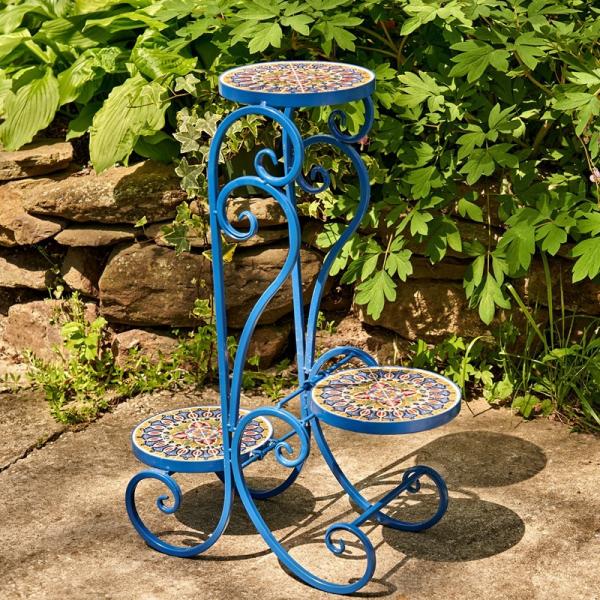 Planters & Stands |  Mosaic Plant Stand – London Garden Planters & Stands