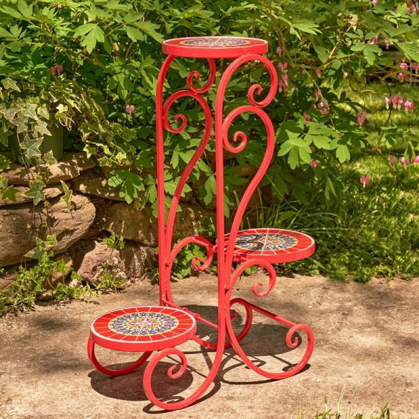 Planters & Stands |  Mosaic Plant Stand – Paris Garden Planters & Stands