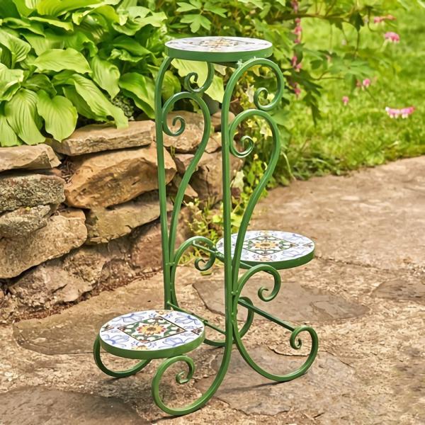 Planters & Stands |  Mosaic Plant Stand – Sydney Garden Planters & Stands