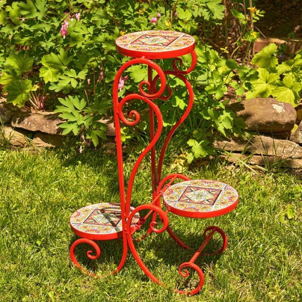 Planters & Stands |  Mosaic Plant Stand – Tokyo Garden Planters & Stands