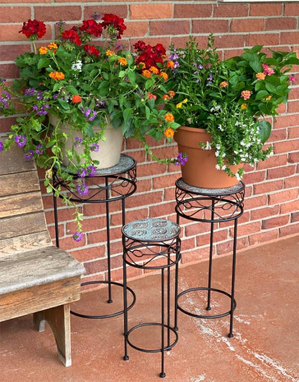 Planters & Stands |  Patina Round Nesting Planters – Tall (Set Of 3) Garden Planters & Stands