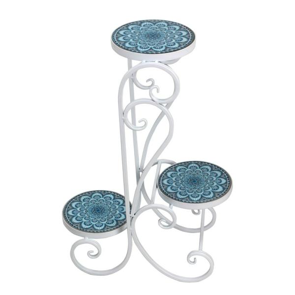 Planters & Stands |  Three Tier Mosaic Plant Stand – Seattle Garden Planters & Stands