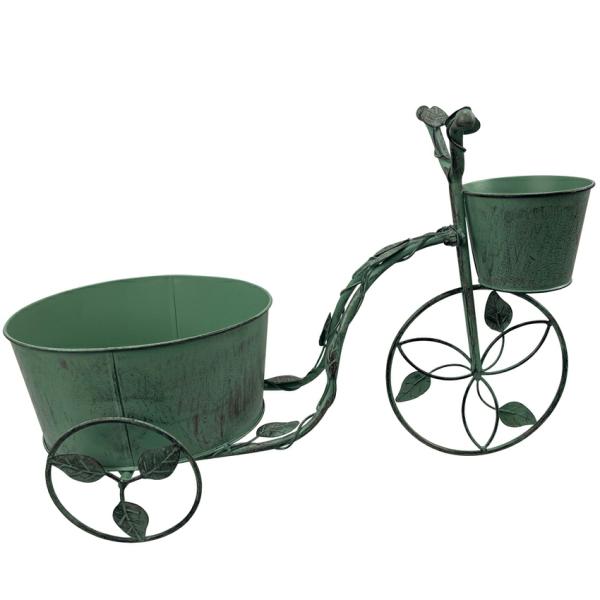 Planters & Stands |  Tricycle 2 Pot Planter – Patina Garden Planters & Stands