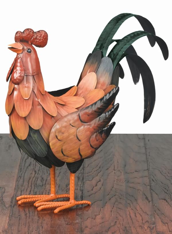 Rooster Decor |  Golden Rooster Decor Sm Garden Rooster Decor