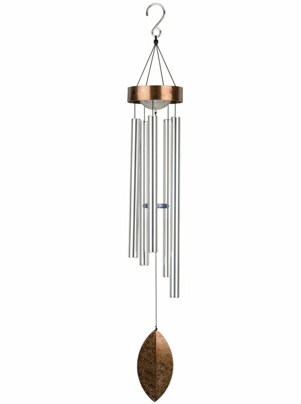 Solar Lighting |  42" Solar Wind Chime – Brown Garden Solar Lighting