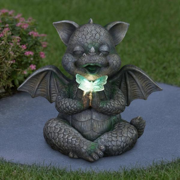 Solar Lighting |  Solar Dragon With Butterfly Garden Solar Lighting