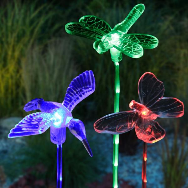 Solar Lighting |  Solar Friends W/Led Garden Stakes (Set Of 3) Garden Solar Lighting