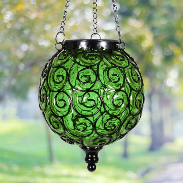 Solar Lighting |  Solar Glass Filigree Lantern – Green Garden Solar Lighting