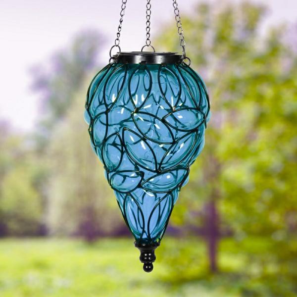 Solar Lighting |  Solar Glass Tear Lantern – Blue Garden Solar Lighting