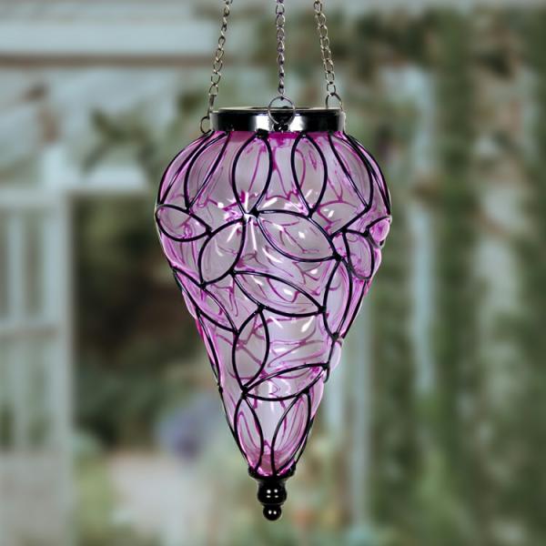 Solar Lighting |  Solar Glass Tear Lantern – Lavender Garden Solar Lighting