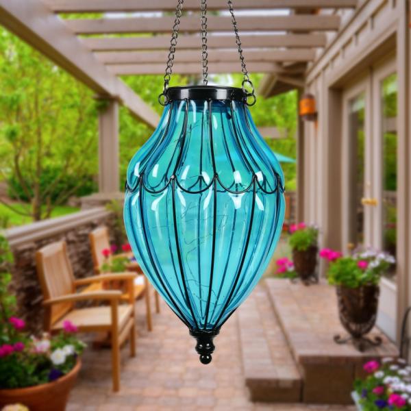 Solar Lighting |  Solar Glass Waving Lantern – Blue Garden Solar Lighting