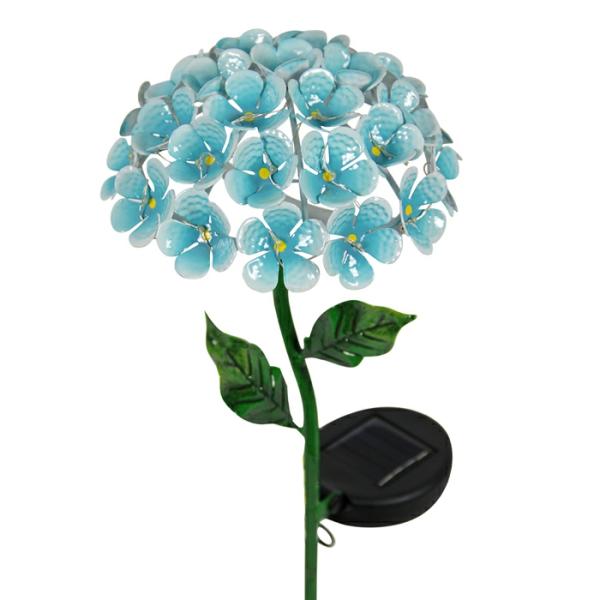 Solar Lighting |  Solar Hydrangea Garden Stake – Blue Garden Solar Lighting