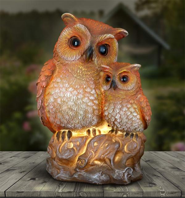 Solar Lighting |  Solar Mama Owl & Baby Owl Garden Solar Lighting