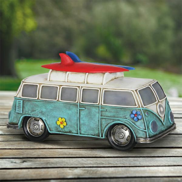 Solar Lighting |  Solar Retro Vw Bus Statue Garden Solar Lighting