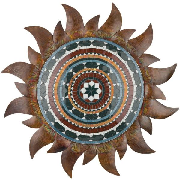 Sun Face Decor |  32" Bella Mosaic Sun Decor Garden Sun Face Decor