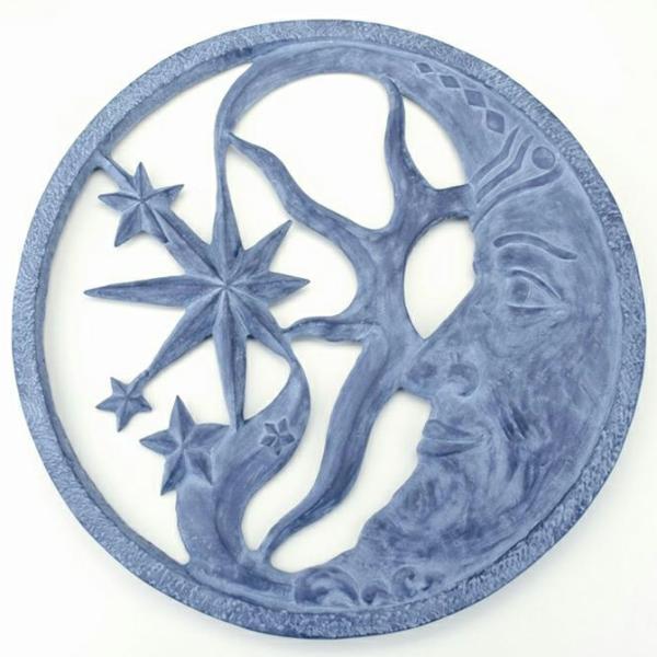 Sun Face Decor |  Moon And Star Wall Art Plaque Garden Sun Face Decor