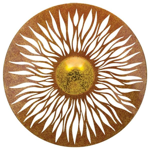 Sun Face Decor |  Sun Solar Wall Decor W/Leds Garden Sun Face Decor