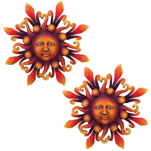 Sun Face Decor |  Sunshine Wall Art Decor (Set Of 2) Garden Sun Face Decor