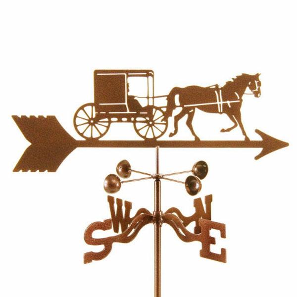 Weathervanes |  Amish Buggy Weathervane Garden Weathervanes