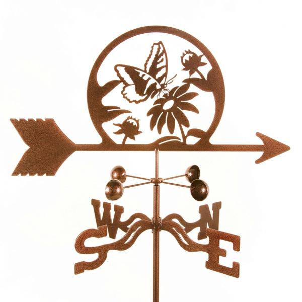 Weathervanes |  Butterfly & Flowers Weathervane Garden Weathervanes