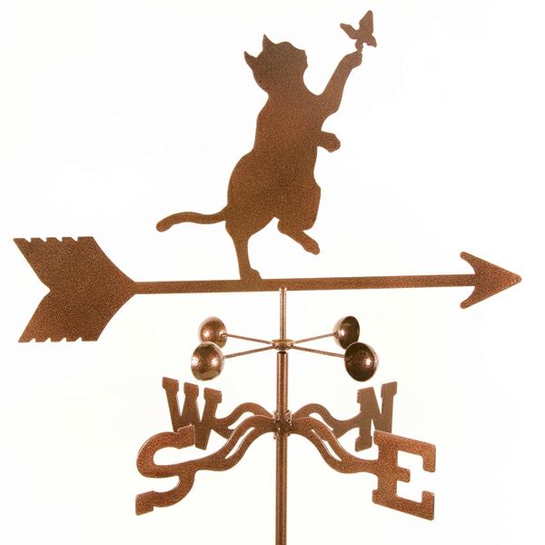 Weathervanes |  Cat & Butterfly Weathervane Garden Weathervanes